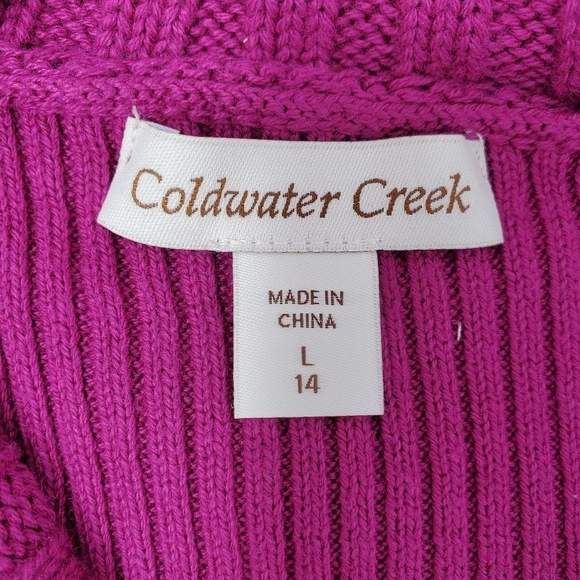 CABLEKNIT SWEATER Womens COLDWATER CREEK Size Large NWT - Picture 6 of 15